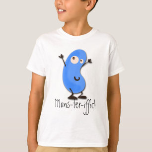 T-shirt Monstre bleu mignon d'haricot