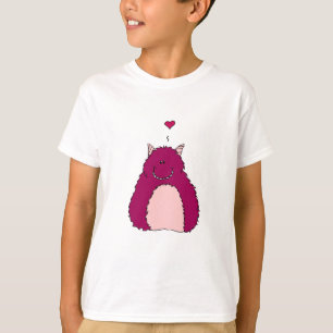T-shirt Monstre brouillé rose