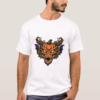 T-shirt Monstre Citrouille Chauve-Souris Halloween
