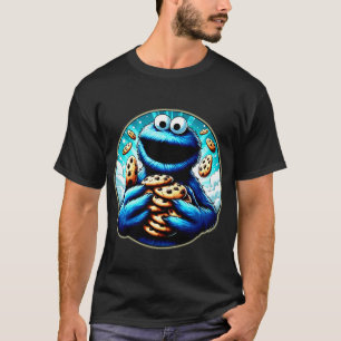 T-shirt Monstre de biscuits dévorant un gâteau au chocolat