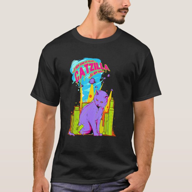 T-shirt Monstre de chat géant (Devant)
