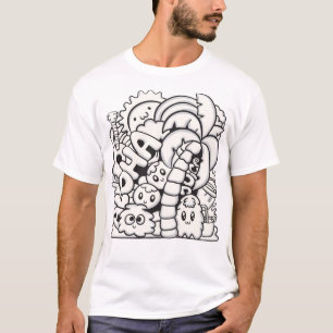T-shirt Monstre de Doodle