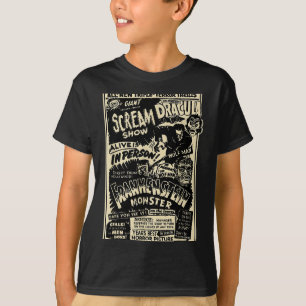 T-shirt Monstre de film d'horreur Momie Dracula Loup-garou