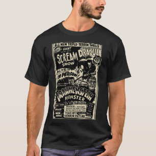 T-shirt Monstre de film d'horreur Mummy Dracula Werewolf F