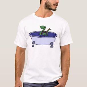 T-shirt Monstre drôle de Loch Ness dans la baignoire