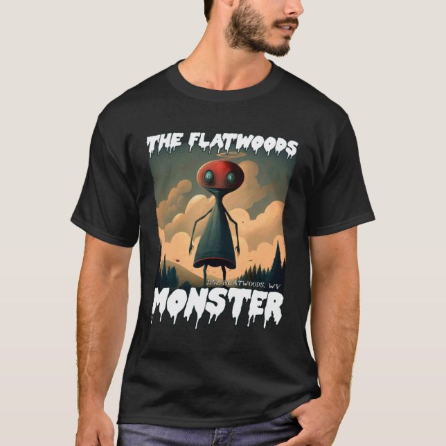 T-shirt Monstre Flatwoods 1952 Cryptid Déplaisant Scary Le (Devant)