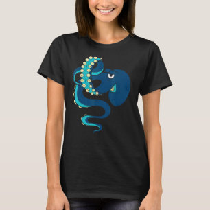 T-shirt Monstre Marin Animal Océan Kraken Plongée en Scaph