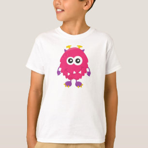 T-shirt Monstre mignon, Monstre Rose, Cornes, Monstre Drôl