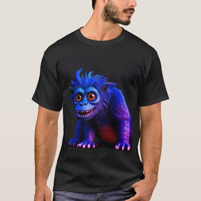 T-shirt Monstre, monstre animal, confiance en soi (Devant)