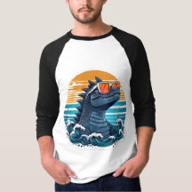 Monstre reptilien gris foncé avec Sunglasse