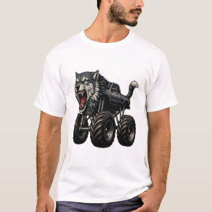 T-shirt Monstre Truck Loup Sauvage