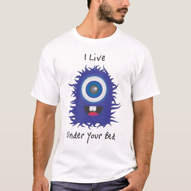 T-shirt Monstre velu bleu (Devant)