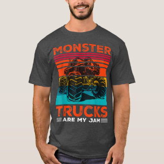 T-shirt Monstres Are My Jam Retro Sunset Engine Yout