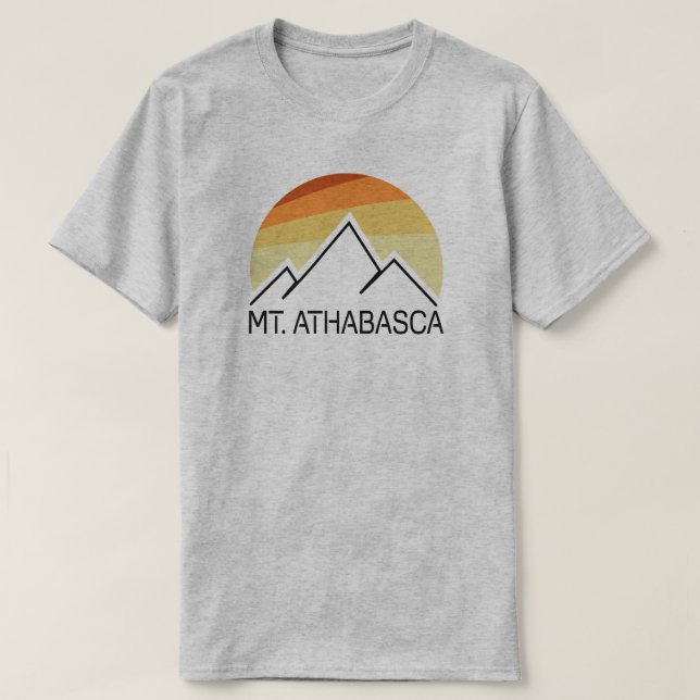 T-shirt Mont Athabasca Alberta Retro (Design devant)