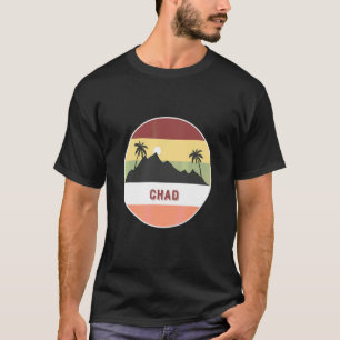 T-shirt Mont Chad et palmiers