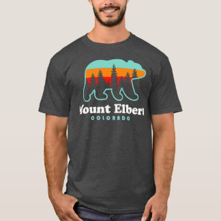 T-shirt Mont Elbert Colorado Randonnée Ours Retro