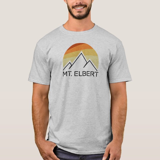T-shirt Mont Elbert Colorado Retro (Devant)