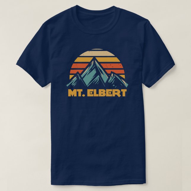 T-shirt Mont Elbert Colorado Turquoise (Design devant)