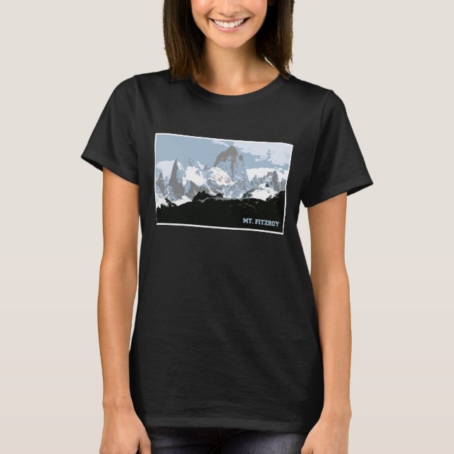 T-shirt Mont Fitzroy, Patagonie, Argentine (Devant)