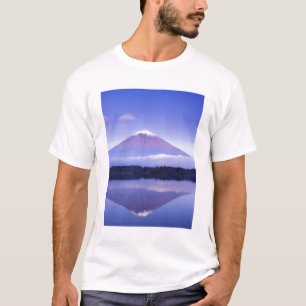 T-shirt Mont Fuji avec nuage lenticulaire, lac Motosu,