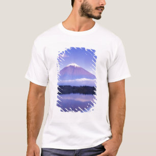 T-shirt Mont Fuji avec nuage lenticulaire, lac Motosu,