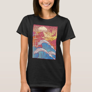 T-shirt Mont Fujisan Kanagawa Grande vague historique Japo