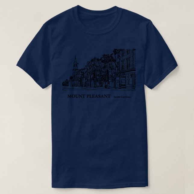 T-shirt Mont Pleasant Sud olina 3 (Design devant)