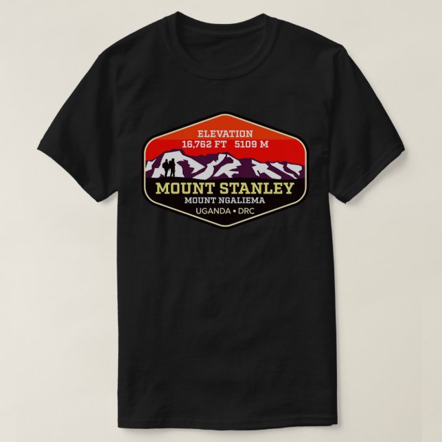 T-shirt Mont Stanley Mt Ngaliema Ouganda Dem République de (Design devant)