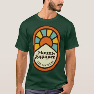 T-shirt Mont Sunapee New Hampshire Retro Sunset
