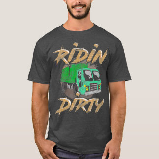 T-shirt Montage de déchets sales camion conducteur de cami