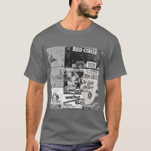 T-shirt Montage de films anciens en noir et blanc 7 drôle