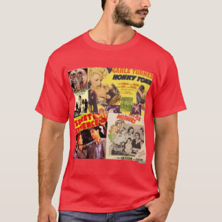 T-shirt Montage d'images de films anciens 4 filles