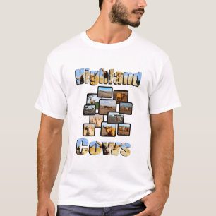 T-shirt Montage Et Logo Des Vaches Highland,