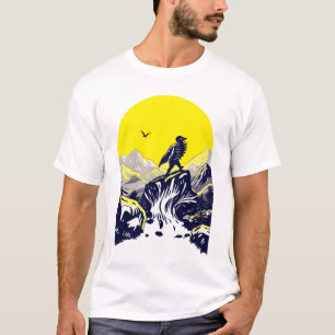 T-shirt montagne du coucher du soleil