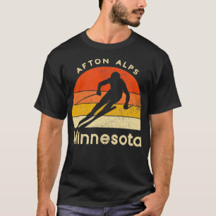 T-shirt Montagne du Minnesota Alpes d'Afton Ski vintage
