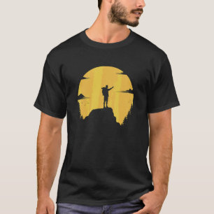 T-shirt Montagne Sunset Consommée Par Wanderlust Hiker Bac