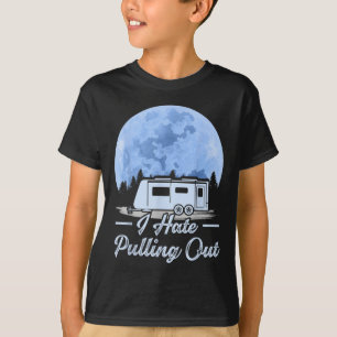 T-shirt Montagnes Camping-Car Je déteste sortir du camping
