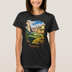 T-shirt Montagnes de la vallée de Yosemite Nature Voyage