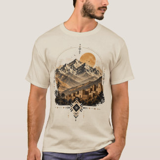 T-shirt Montagnes de l'Atlas & paysage de Kasbah Amazigh –