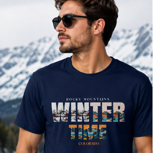 T-shirt Montagnes Rocheuses Temps Hivernaux Colorado
