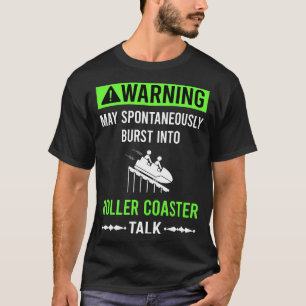 T-shirt Montagnes Russes Avertissement Vert