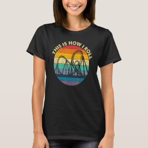 T-shirt Montagnes Russes Rétro Vintage Parc d'Attraction