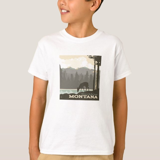 T-shirt Montana | Bienvenue dans Big Sky Country (Devant)