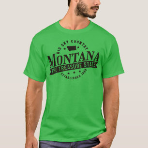 T-shirt Montana Big Sky Pays Le Trésor State Est 188