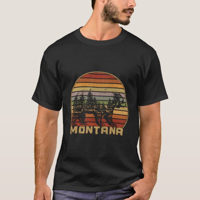 T-shirt Montana Grizzly Oear Nature (Devant)