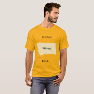 T-shirt - Montana Map with City