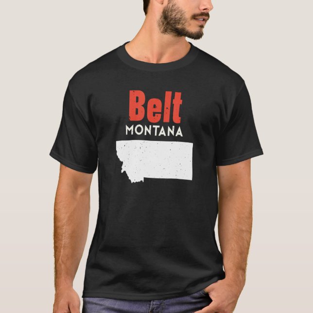 T-shirt Montana Usa State America Travel Montanan Belt (Devant)