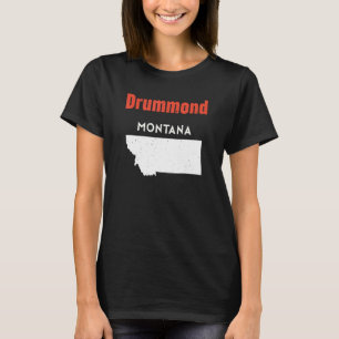 T-shirt Montana Usa State America Voyage Montanan Drummond
