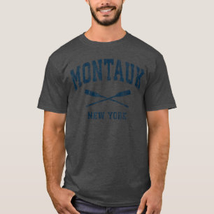 T-shirt Montauk New York Vintage Pagaies Nautiques Sport O