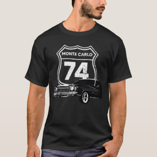 T-shirt Monte Carlo 1974 Vue frontale avec année modèle 